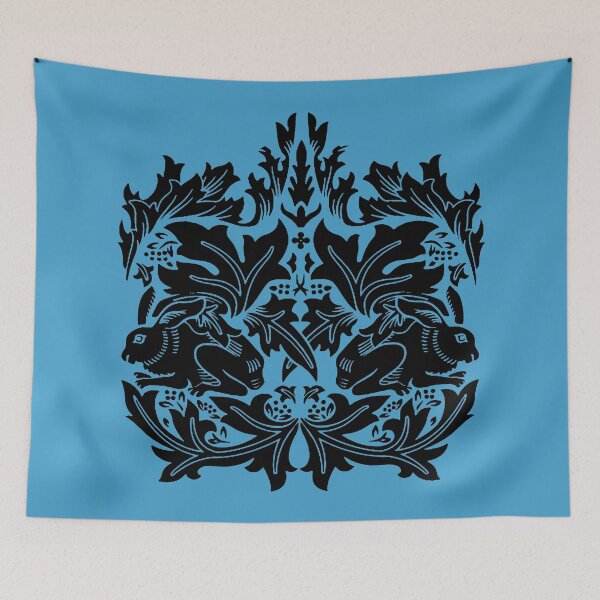 Item preview, William Morris Rabbit and Bird Black designed and sold by Pixelchicken.