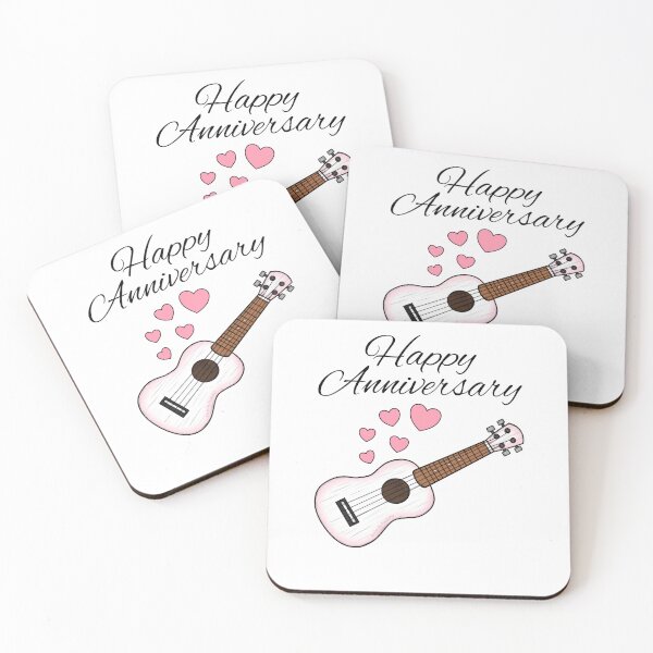 Item preview, Happy Anniversary, Ukulele Uke Player Musician Wedding designed and sold by doodlerob.