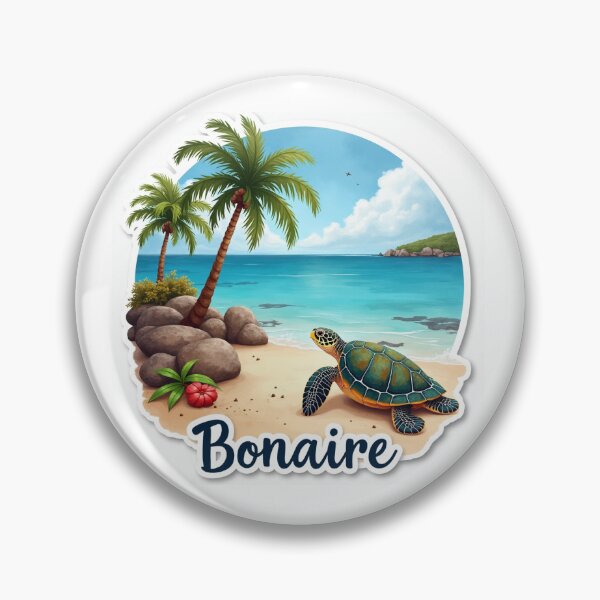 Item preview, Bonaire sea turtle sticker designed and sold by seahorse crossing.