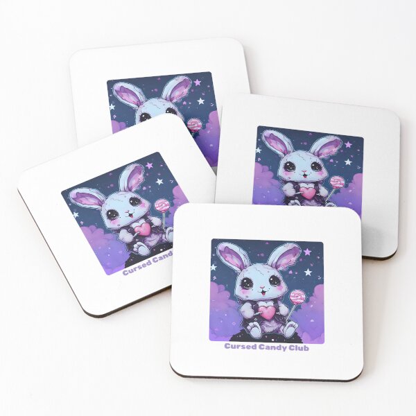 Item preview, Cursed Cute Bunny – Kawaii Horrorcore Sticker designed and sold by R123Hayat.