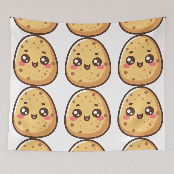Item preview, Cute Kawaii Potato Cartoon Character with Blush designed and sold by ArtfulWeave.