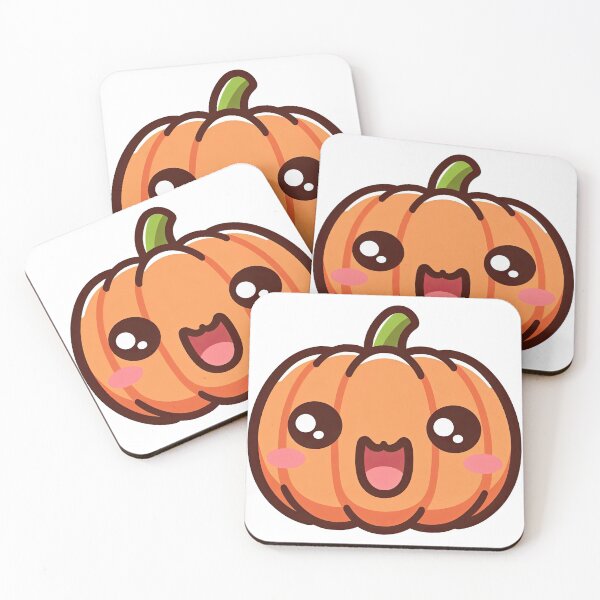 Item preview, Smiling Kawaii Pumpkin Cute Cartoon Illustration designed and sold by ArtfulWeave.