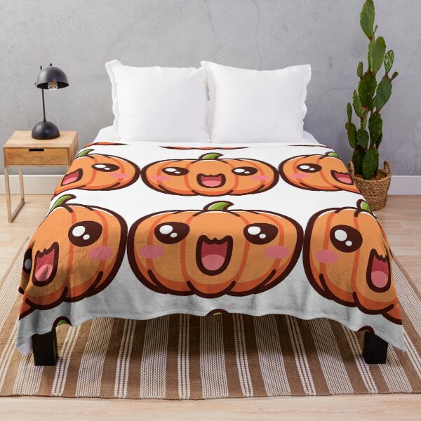 Item preview, Smiling Kawaii Pumpkin Cute Cartoon Illustration designed and sold by ArtfulWeave.