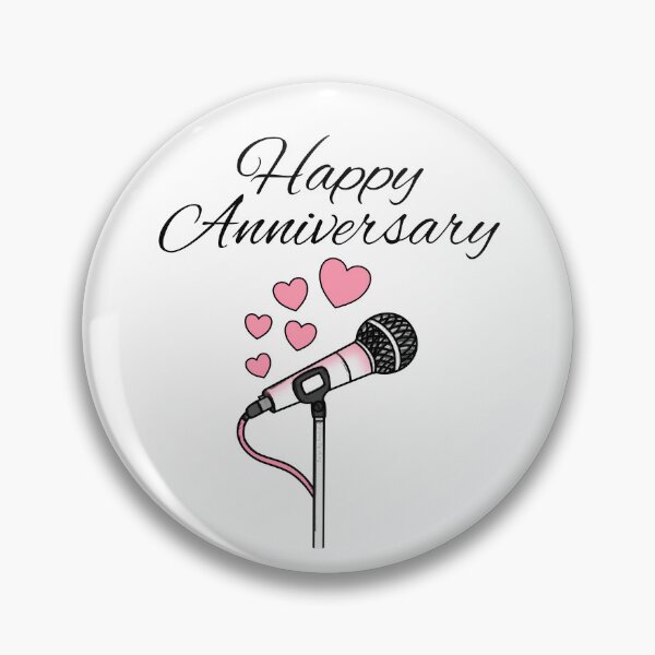 Item preview, Happy Anniversary, Singer, Vocalist Musician Music Lover Wedding designed and sold by doodlerob.