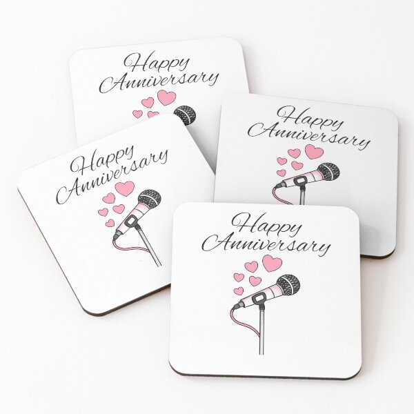 Item preview, Happy Anniversary, Singer, Vocalist Musician Music Lover Wedding designed and sold by doodlerob.