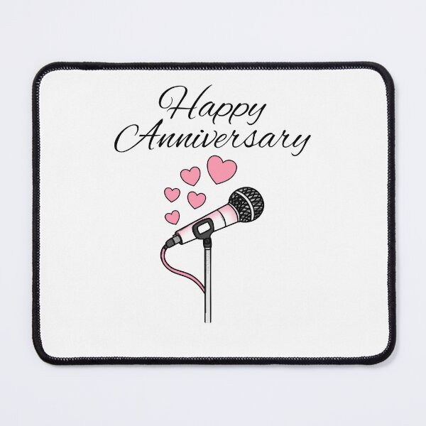 Item preview, Happy Anniversary, Singer, Vocalist Musician Music Lover Wedding designed and sold by doodlerob.