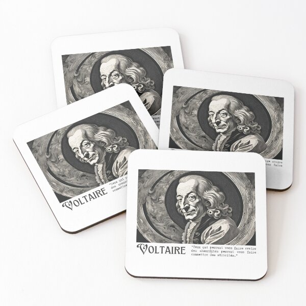 Item preview, Quote by Voltaire: "Believe absurdities, commit atrocities"  designed and sold by Filologica.