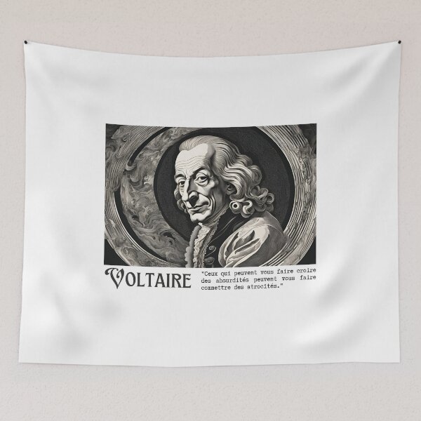 Item preview, Quote by Voltaire: "Believe absurdities, commit atrocities"  designed and sold by Filologica.