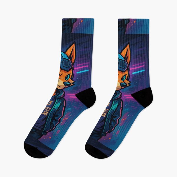 Item preview, Cyber Skater Fox – Guardian of the Neon Streets designed and sold by Doostod.