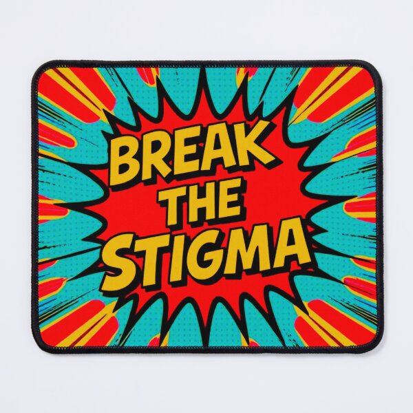 Item preview, Break the stigma bold adult mental health comic art design designed and sold by Happy Heart.