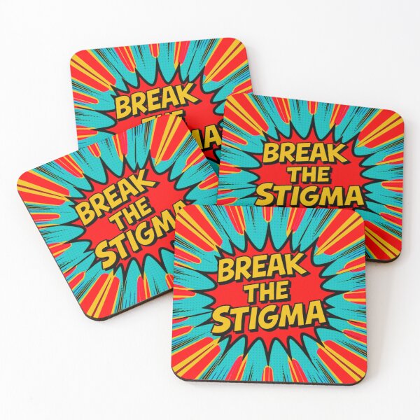 Item preview, Break the stigma bold adult mental health comic art design designed and sold by Happy Heart.