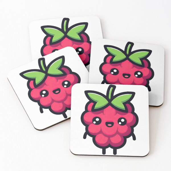 Item preview, Kawaii Raspberry Cartoon Character with Big Eyes designed and sold by ArtfulWeave.