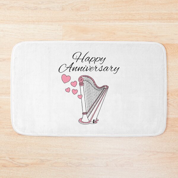 Item preview, Happy Anniversary, Harp Harpist String Musician Wedding designed and sold by doodlerob.
