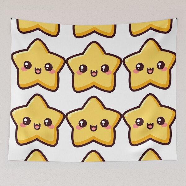Item preview, Smiling Kawaii Starfruit Cartoon Character Design designed and sold by ArtfulWeave.