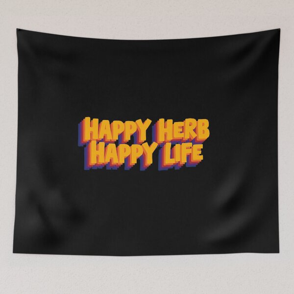 Item preview, Happy Herb Happy Life - Positive Herbal Statement designed and sold by GartenIdeen.