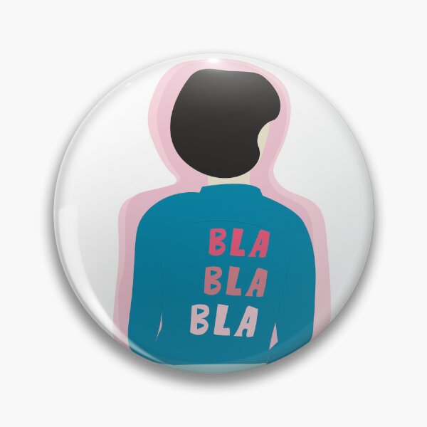 Artikelvorschau, Bla Bla Bla | Lustige pastellästhetische Jeansjacke Illustration entworfen und verkauft von Steff & Co.