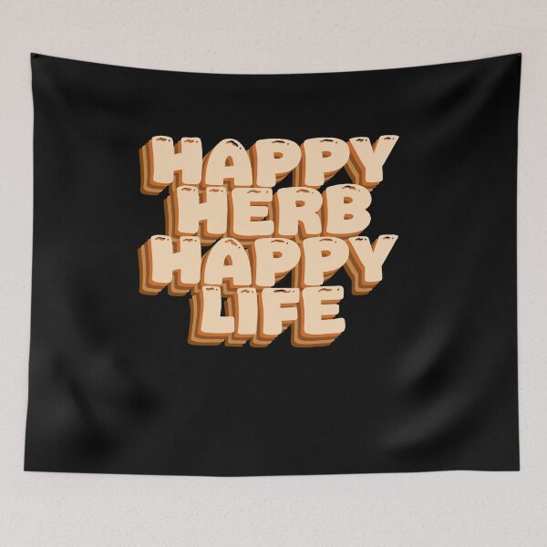 Item preview, Happy Herb Happy Life - Positive Herbal Statement designed and sold by GartenIdeen.