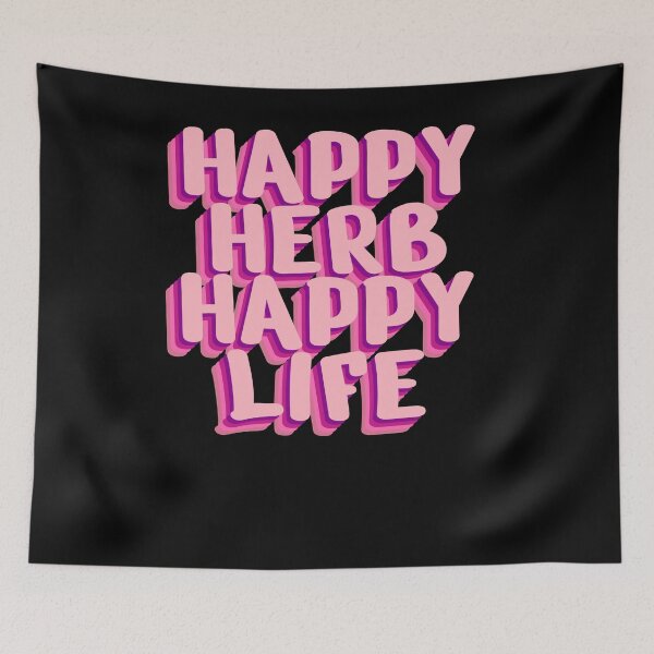 Item preview, Happy Herb Happy Life - Positive Herbal Statement designed and sold by GartenIdeen.