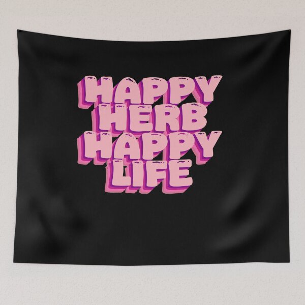 Item preview, Happy Herb Happy Life - Positive Herbal Statement designed and sold by GartenIdeen.