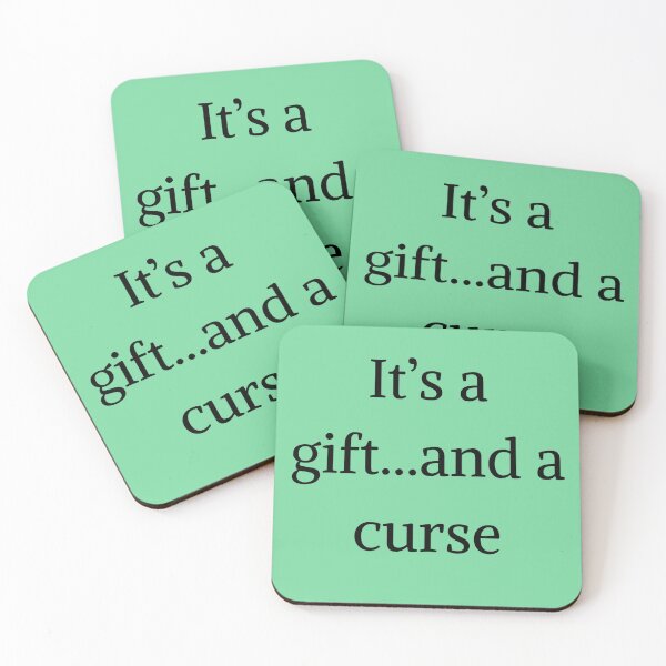 Item preview, It's a gift and a curse - Monk quotes designed and sold by Fantasy2Reality.