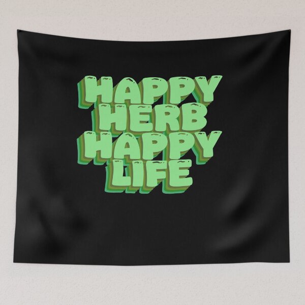 Item preview, Happy Herb Happy Life - Positive Herbal Statement designed and sold by GartenIdeen.