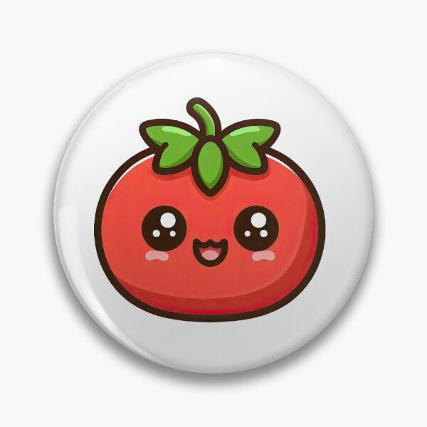Item preview, Smiling Kawaii Tomato Cartoon Fruit Illustration designed and sold by ArtfulWeave.