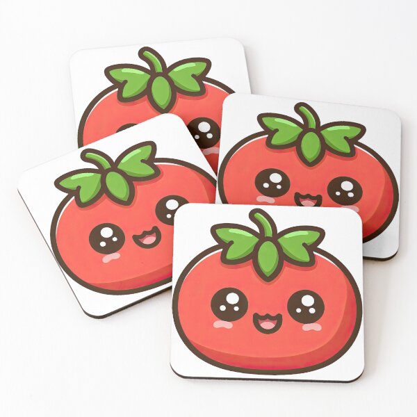 Item preview, Smiling Kawaii Tomato Cartoon Fruit Illustration designed and sold by ArtfulWeave.