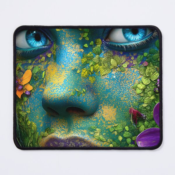 Item preview, Vibrant Nature-Fused Face with Colorful Features designed and sold by Artessie.