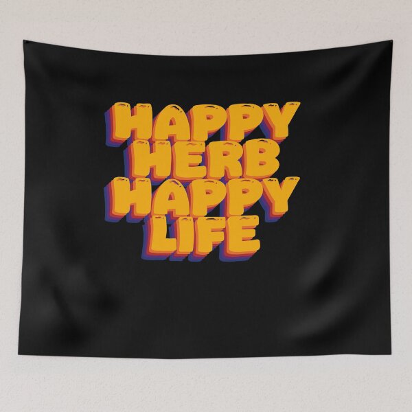 Item preview, Happy Herb Happy Life - Positive Herbal Statement designed and sold by GartenIdeen.