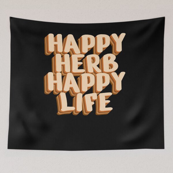 Item preview, Happy Herb Happy Life - Positive Herbal Statement designed and sold by GartenIdeen.