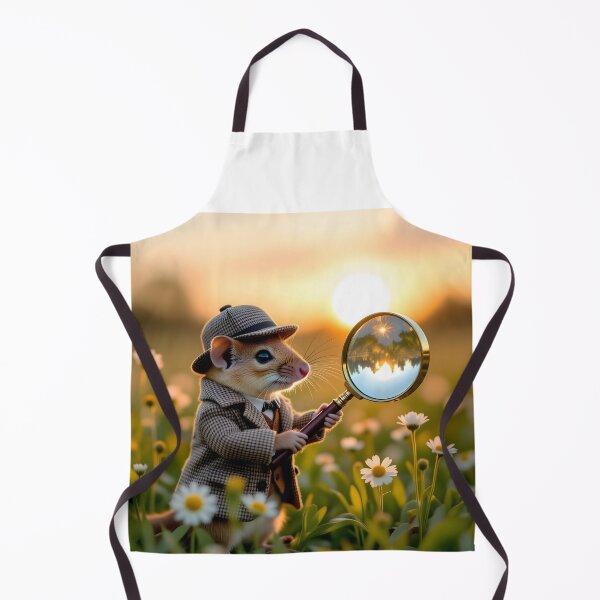Item preview, Detective Mouse in Meadow – Cute Sherlock Rodent with Magnifying Glass designed and sold by EmeraldeaArt.