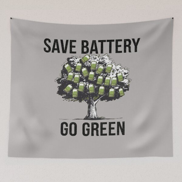 Item preview, Saving Batteries Going Green designed and sold by Printed Mistakes.