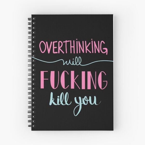 Item preview, Overthinking Warning | Sarcastic Bold Mental Health Quote for Overthinkers designed and sold by Steff & Co.