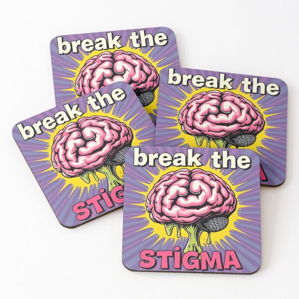 Item preview, Break the stigma adult mental health vibrant brain design designed and sold by Happy Heart.