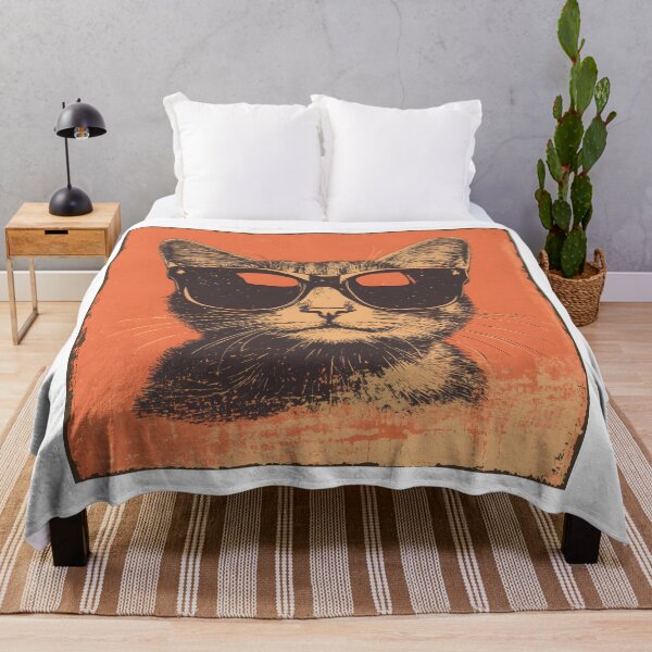 Item preview, Retro Cool Cat – Vintage Style Cat with Sunglasses designed and sold by Kollibri.