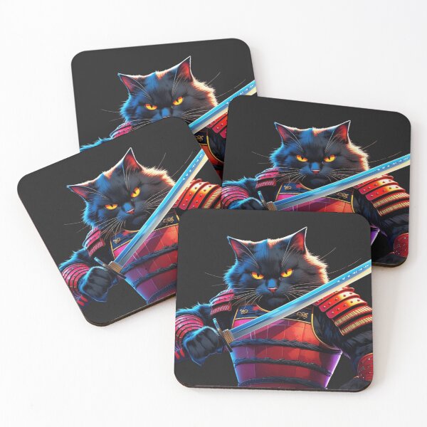 Item preview, Kaoru – Samurai Cat with Katana | Epic Feline Warrior | Japanese Anime Style designed and sold by All Creative Designer.