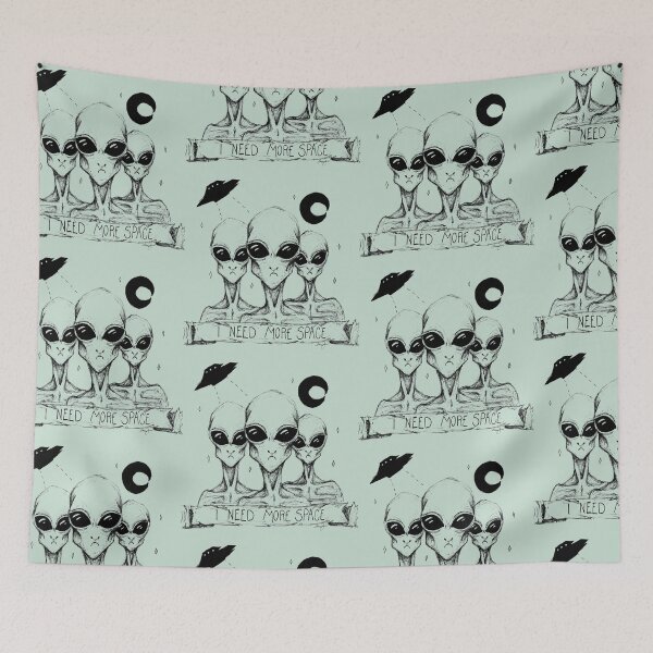 Item preview, I Need More Space Alien Sketch (Transparent) designed and sold by emgrace36.