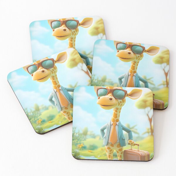 Item preview, Stylish Giraffe with Sunglasses and Briefcase designed and sold by Artessie.