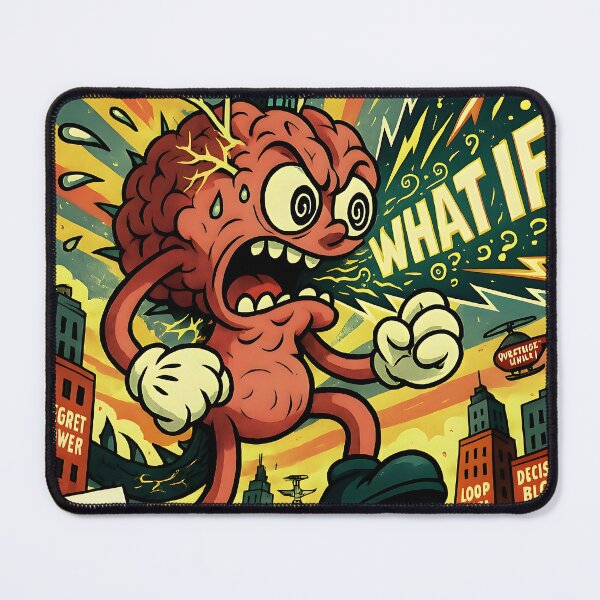 Item preview, Brainzilla – Monster of Overthinking Funny Anxiety designed and sold by Think2Much.