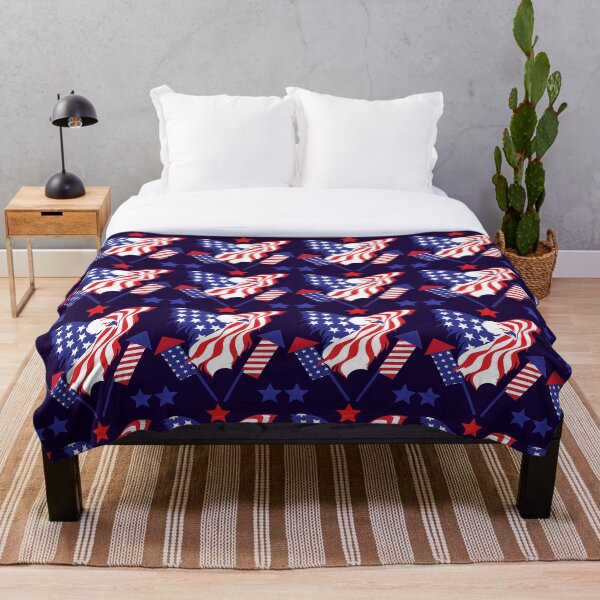 Item preview, American Eagle & Rockets Patriotic Holidays USA Flag designed and sold by SandyMDesigns.