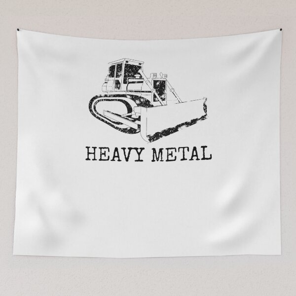 Item preview, Heavy Metal Dozer Digger Funny Cute Backhoe Bulldozer Black designed and sold by KNUXX Shop.