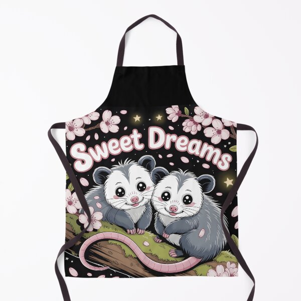 Item preview, Sweet Dreams – Cute Opossums on Sakura Branch Under Night Sky designed and sold by EmeraldeaArt.