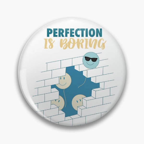 Item preview, Perfection Is Boring | Funny Be Yourself Typography Wall Art designed and sold by Steff & Co.