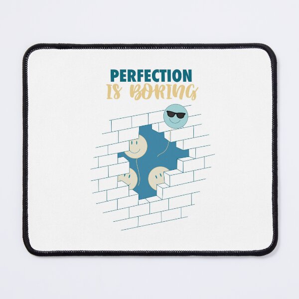 Item preview, Perfection Is Boring | Funny Be Yourself Typography Wall Art designed and sold by Steff & Co.