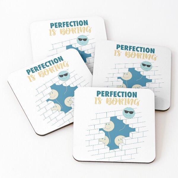 Item preview, Perfection Is Boring | Funny Be Yourself Typography Wall Art designed and sold by Steff & Co.