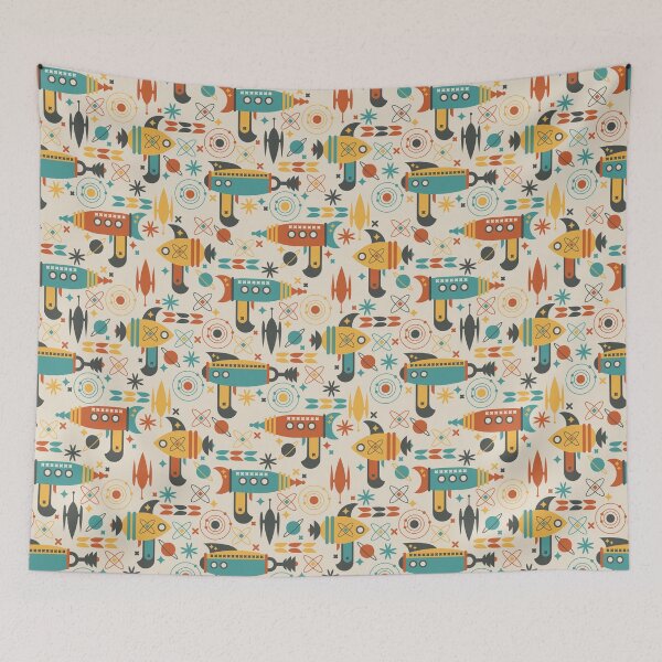 Item preview, Retro Atomic Raygun Pattern – Midcentury Space Age Design designed and sold by musingtreeart.