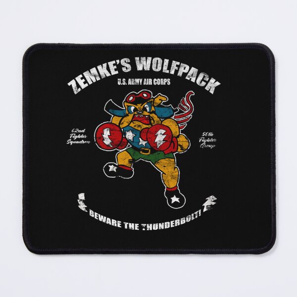 Item preview, Zemke's Wolfpack 56th Fighter Group 62nd Fighter Sqd. WWII Vintage Unit Insignia designed and sold by RealPilotDesign.