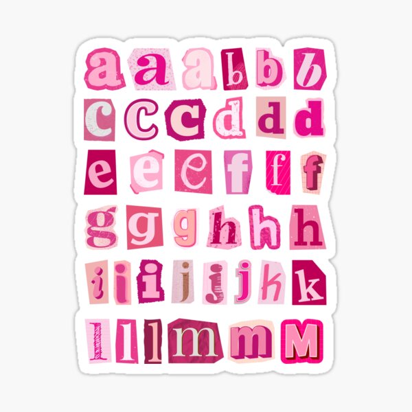 Item preview, Rosa ausgeschnittene Buchstaben „Ransom“ designed and sold by alexisrandel.