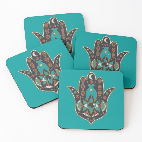 Item preview, Colorful Hamsa Hand with Eye – Protective Symbol Design designed and sold by musingtreeart.