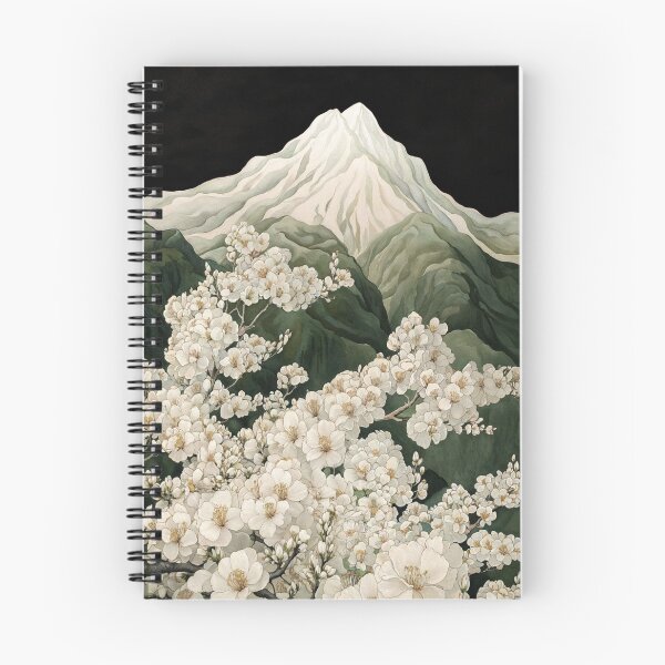 Item preview, Japanese Floral Wall Art Mountain Poster Sage Green Wabi Sabi Painting japandi Art botanical Print extra large printable Flower wall art designed and sold by regnumsaturni.